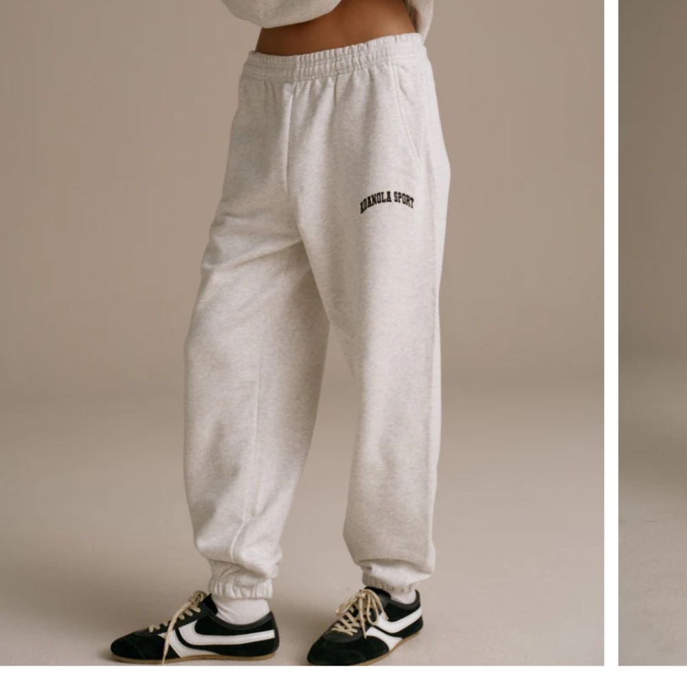 Adanola Sports Light Gray Melange Sweatpants
